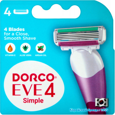 Сменные кассеты Dorco EVE 4 Simple (FRA2040) (4шт)