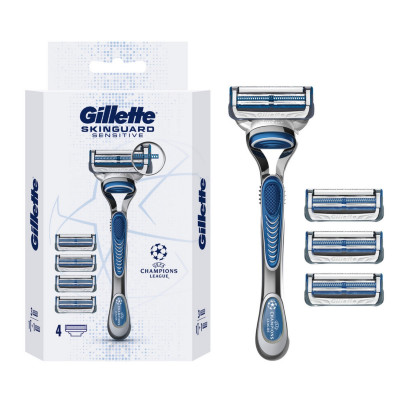 Gillette Fusion SKINGUARD Станок + 4 кассет