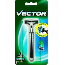 Станок Gillette Vector+ (Slalom Plus) (ст + 1зап)