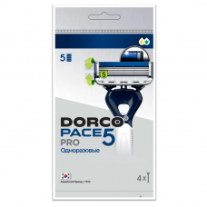 Dorco PACE 5 PRO FVB 100-4P Муж однораз станки 5 лезвий+триммер (4шт)